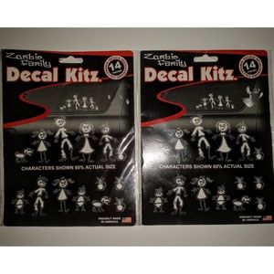 Zombie Family Car Decals, NWT, Goth Cute, 3/$24